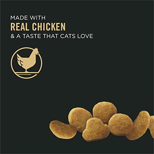 Cat food with real chicken, taste cats love.