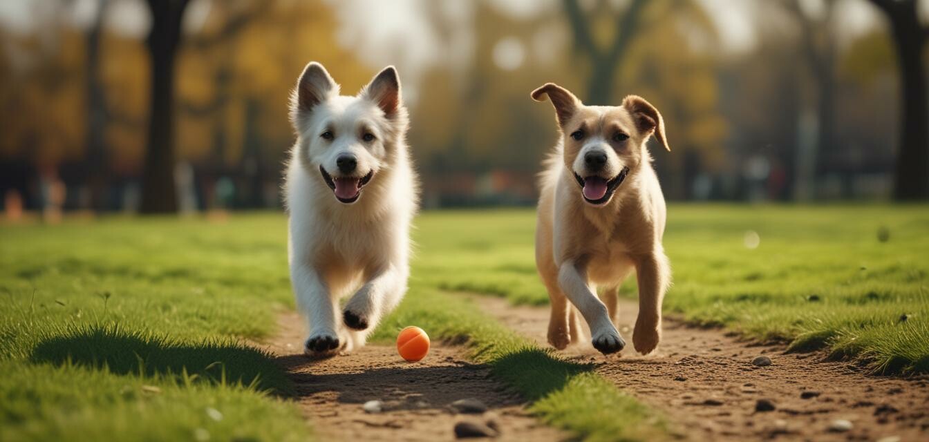 Dog exercising and playing fetch